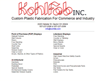 Tablet Screenshot of kohlfab.com